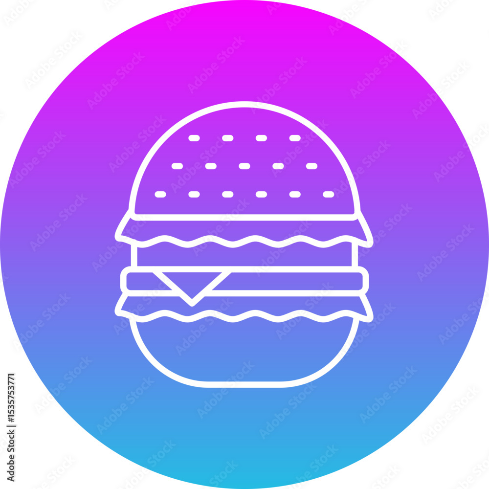 Fototapeta premium Burger Icon
