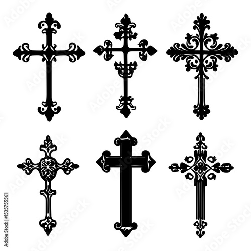 Christian cross - symbol of Christianity flat icon for apps and websites