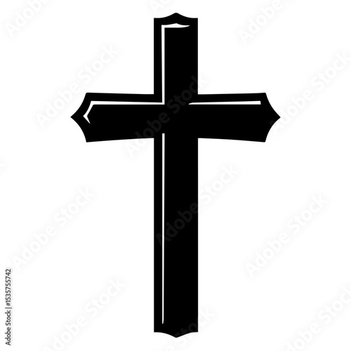 Christian cross - symbol of Christianity flat icon for apps and websites