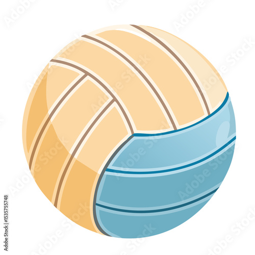 A stylish, vibrant volleyball with a unique color design