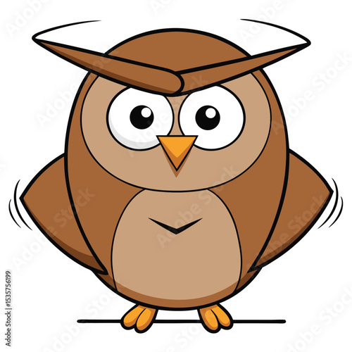 Wise old owl turning its head almost 360 degrees, showcasing its remarkable flexibility and keen observation skills