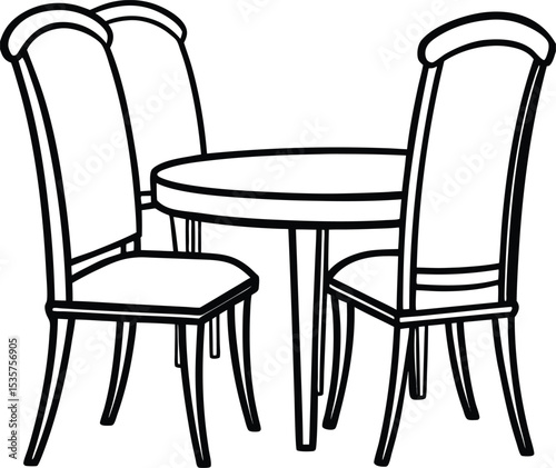 two chairs and table