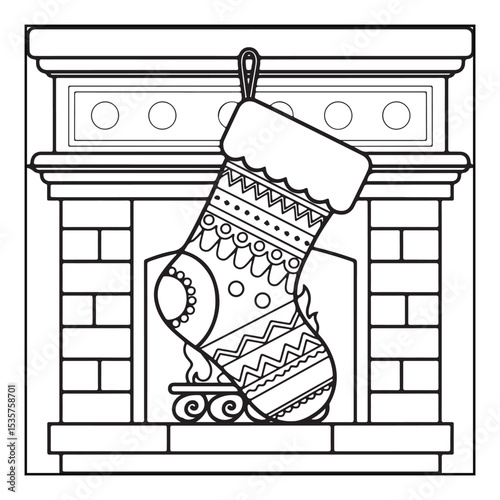 Christmas, black and white christmas coloring pages, christmas coloring book, holiday, bold and easy cute christmas coloring pages, line art, illustration, coloring book, coloring pages