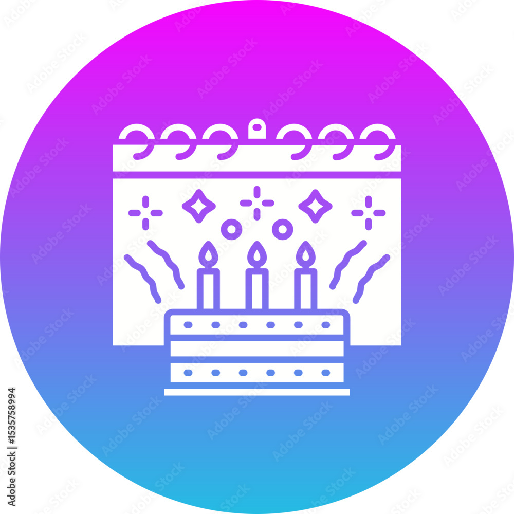 Fototapeta premium Birthday Icon