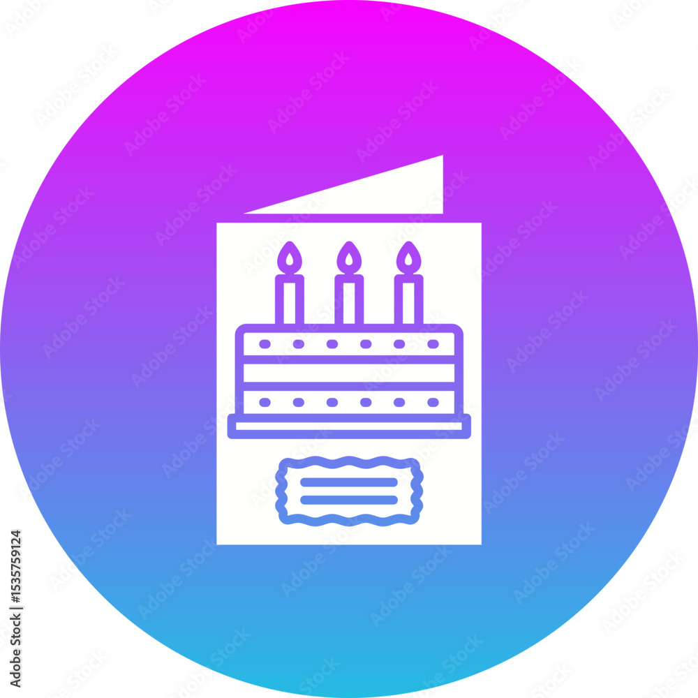 Naklejka premium Birthday card Icon