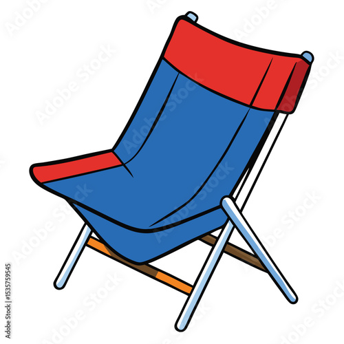 Folding chair with an American flag cover, providing patriotic seating for outdoor events and gatherings