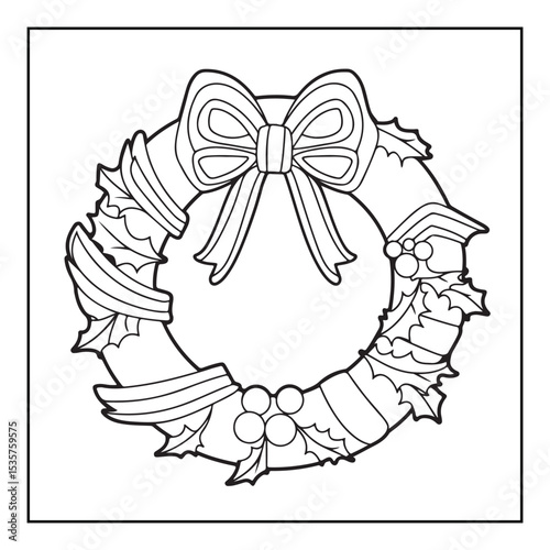 Christmas, black and white christmas coloring pages, christmas coloring book, holiday, bold and easy cute christmas coloring pages, line art, illustration, coloring book, coloring pages