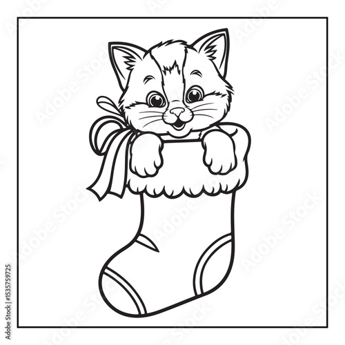 Christmas, black and white christmas coloring pages, christmas coloring book, holiday, bold and easy cute christmas coloring pages, line art, illustration, coloring book, coloring pages