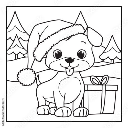 Christmas, black and white christmas coloring pages, christmas coloring book, holiday, bold and easy cute christmas coloring pages, line art, illustration, coloring book, coloring pages