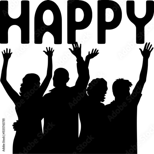 Happiness people vector
