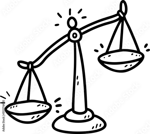Economic Instability concept. A balanced scale symbolizing justice and fairness.