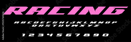 Racing lettering vector graphic apparel clothing prints eps svg png. Typography Fonts graphics designs posters stickers. Download it Now in high resolution format and print it in any size	
