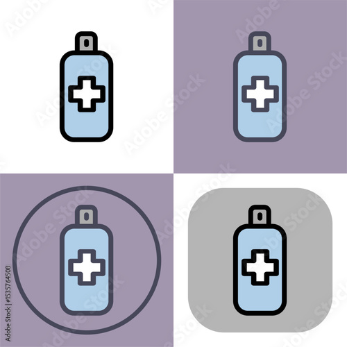 Disinfection icon symbol - First aid Disinfection spray vector illustration.