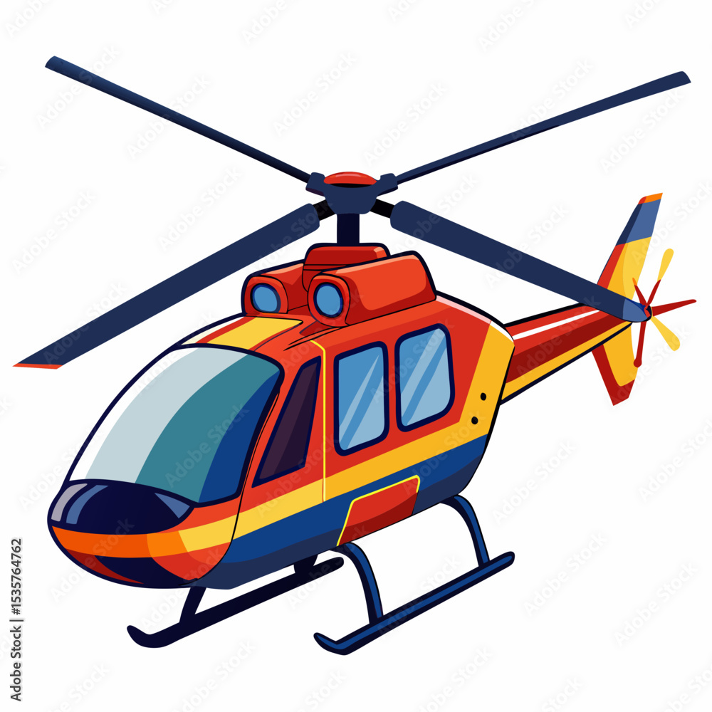 Fototapeta premium helicopter vector illustration