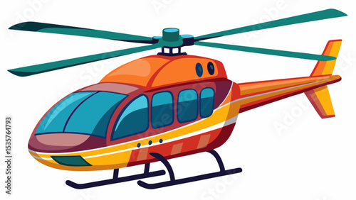 helicopter isolated on white