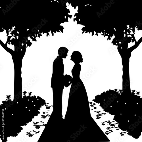 Romantic people vector
