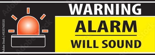 Security alarm warning notice vector.eps