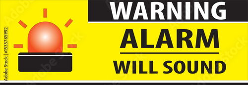 Security alarm warning sign notice vector.eps