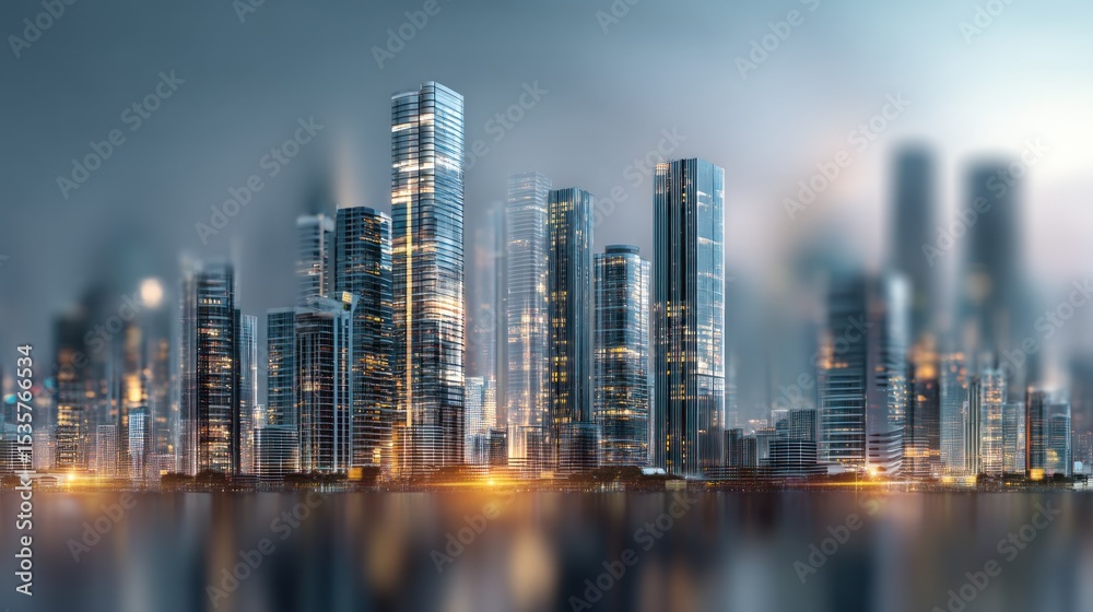 Obraz premium Cityscape night blur