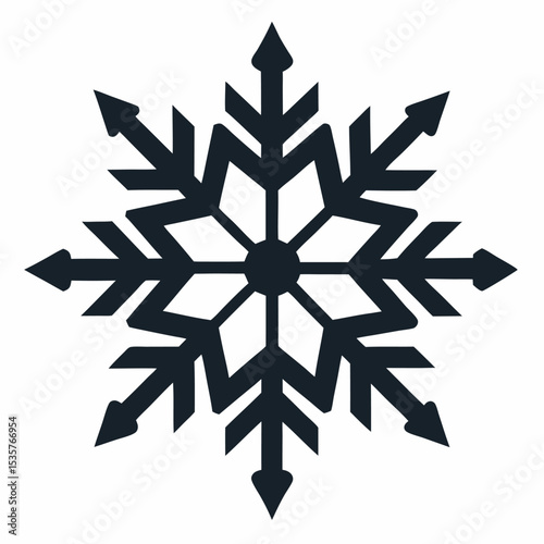 Wallpaper Mural snow flacks silhouette vector Torontodigital.ca