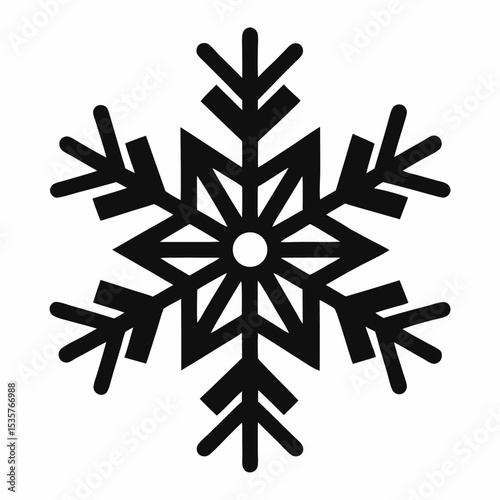 snow flacks silhouette vector