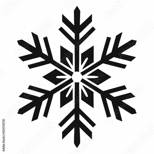 snow flacks silhouette vector