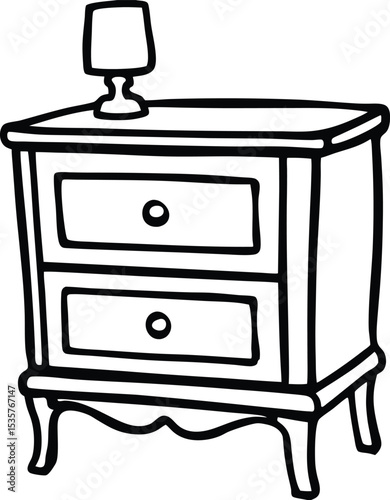 vintage kitchen furniture black silhouette on white background