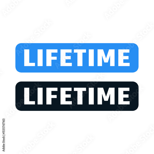 Lifetime Icon Vector Black-Blue