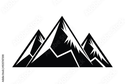 geometric abstract mountain peaks in flat vector s.eps