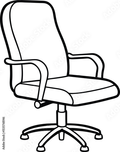 office armchair isolated on white background
