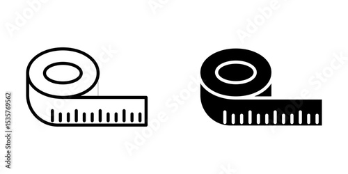 Measure Ruler Icon set Symbol isolated white background. vector illustration. color editable.