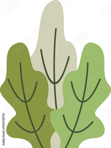 Diverse Green Foliage Elements