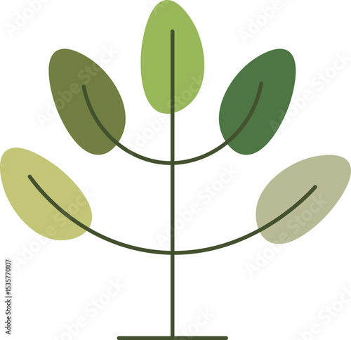 Diverse Green Foliage Elements
