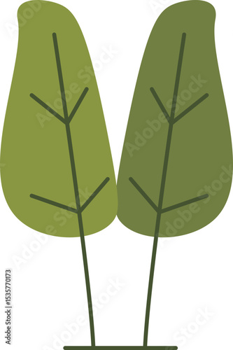 Diverse Green Foliage Elements