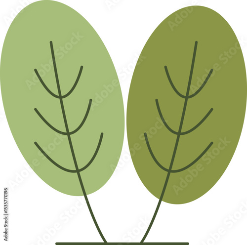 Diverse Green Foliage Elements