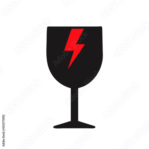 Fragile Glass Symbol – Handle With Care, Packaging Warning Icon