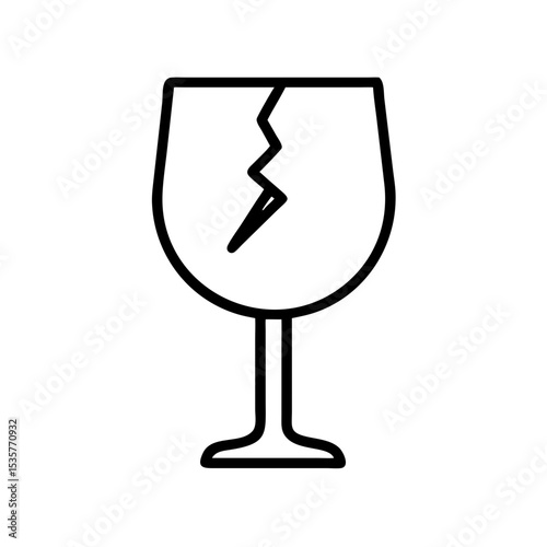 Fragile Glass Symbol – Handle With Care, Packaging Warning Icon
