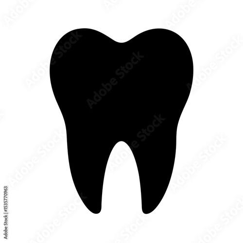 Tooth Icon – Dental, Oral Care, Tooth Silhouette Symbol