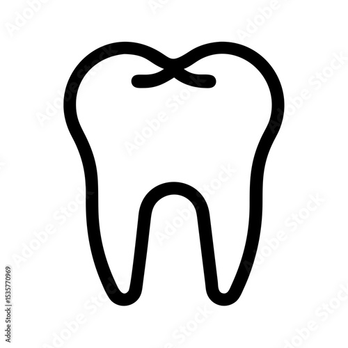 Tooth Icon – Dental, Oral Care, Tooth Silhouette Symbol