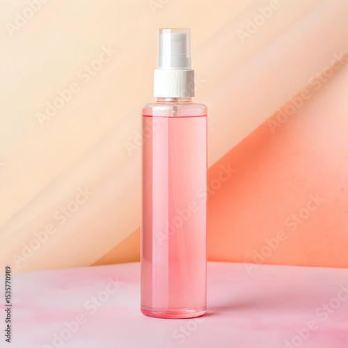 Rose Water Leave-In on pink peach background