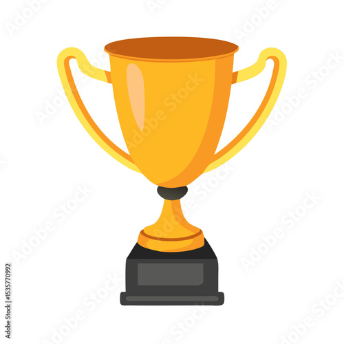 Golden Trophy Icon – Achievement, Success, Award, Victory Symbol