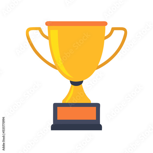 Golden Trophy Icon – Achievement, Success, Award, Victory Symbol
