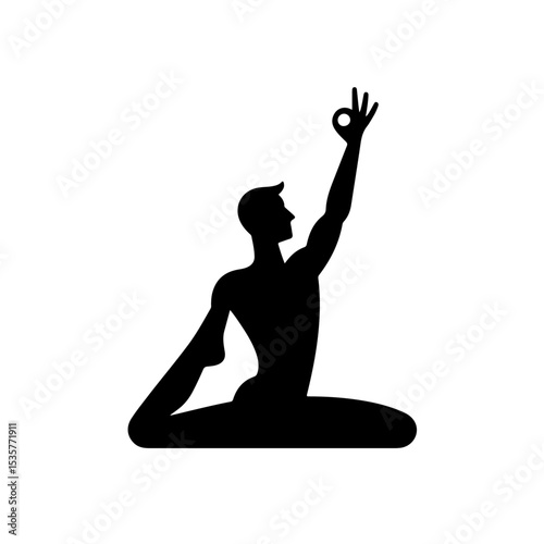 yoga silhouette , yoga vector