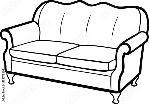 sofa isolated on white background
