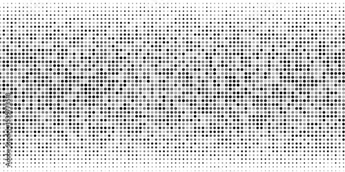 Abstract vector illustration with small circle and pixels. Dot halftone with randomus opacity