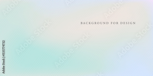 Gradient colorful delicate abstract vector background with wave pattern. Wavy pastel print. Soft gentle smooth minimal wallpaper for your design, banner, placard, presentation