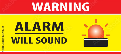 Security alarm warning sign.eps