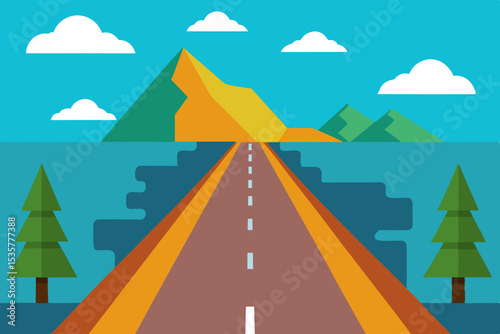 road and mountains