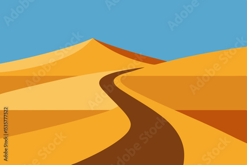 desert road in desert