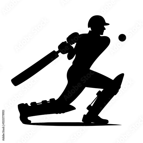 cricket player silhouette 